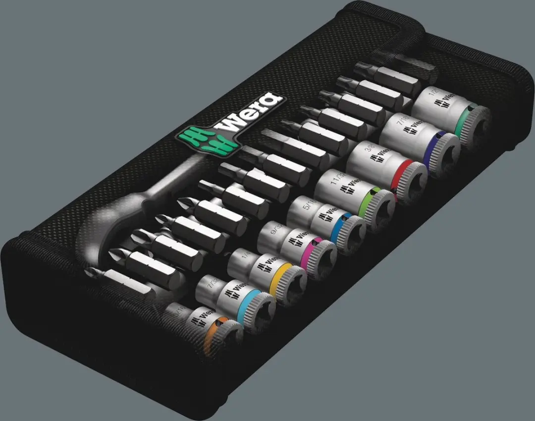 Wera 05004021001 Zyklop Metal Doppenset 1/4" - T27