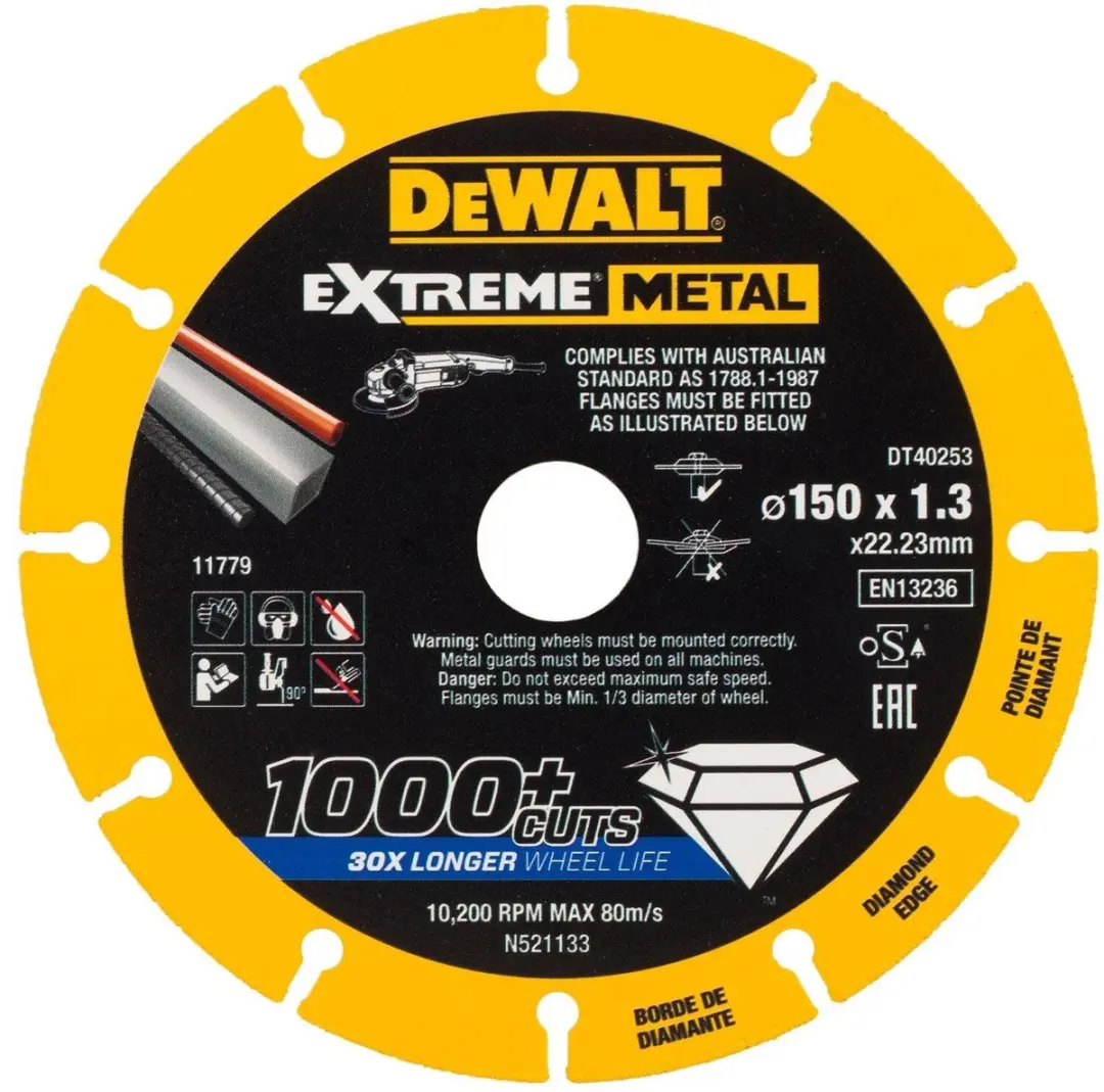 DeWalt DT40253 EXTREME Metaal Diamant Doorslijpschijf 150mm