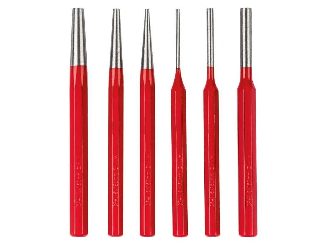 Parkside Slaggereedschapsset 6-delig - Chroom-vanadiumstaal - Rood/Zilver