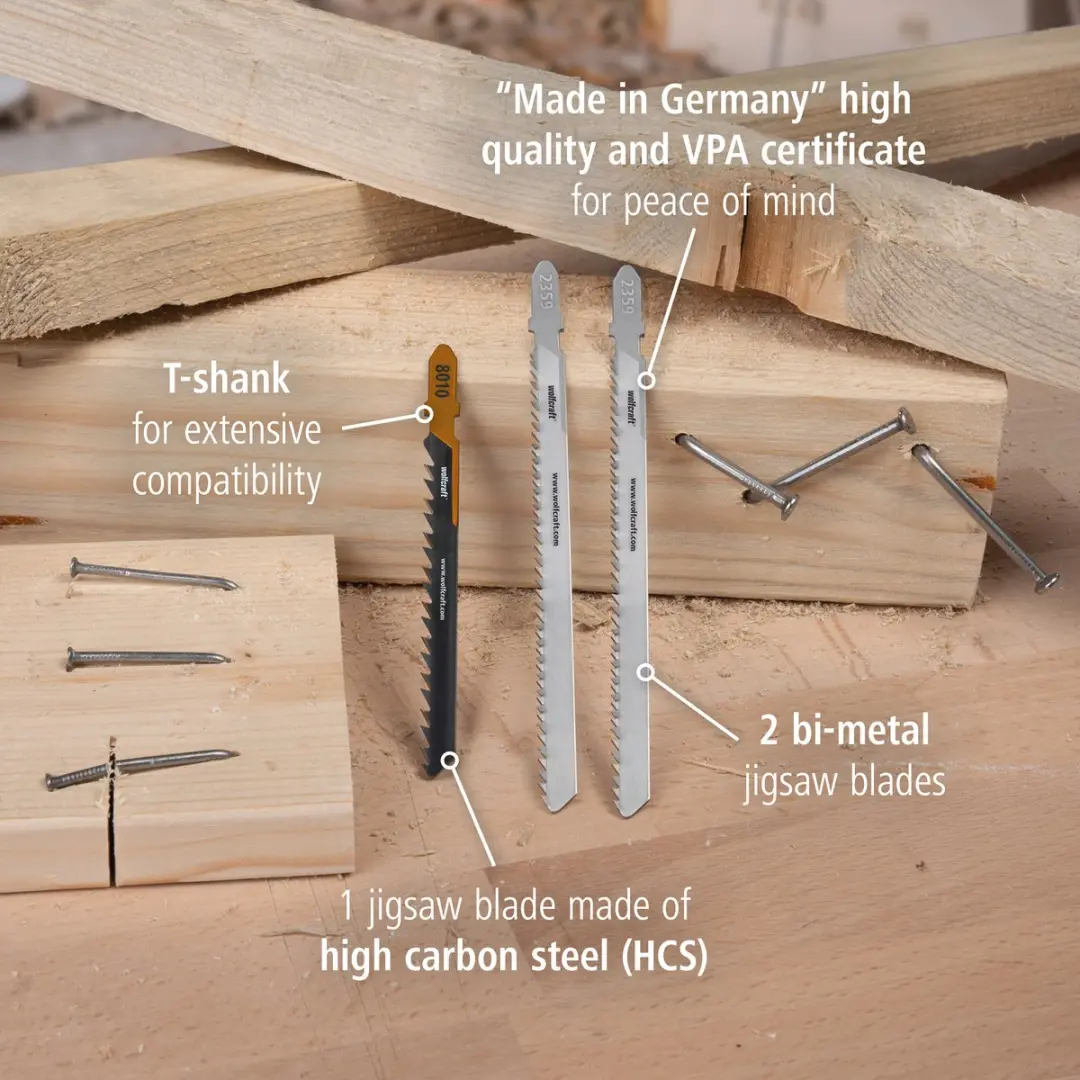 Wolfcraft Decoupeerzaagbladen 2359000 - 3 Stuks - Hout - afbeelding 6 van 6