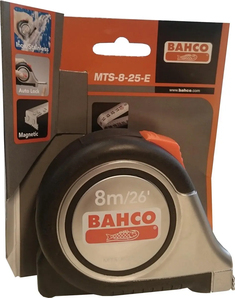 Bahco Rolmaat MTS-8-25-E 8m/26ft - Zwart