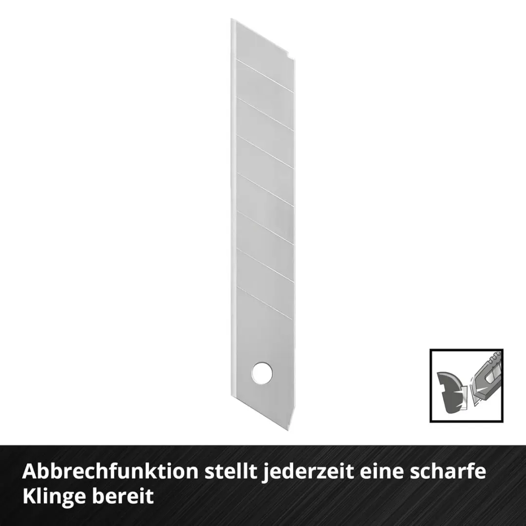Einhell Afbreekmesjesset 10-delig 18mm - Gehard metaal