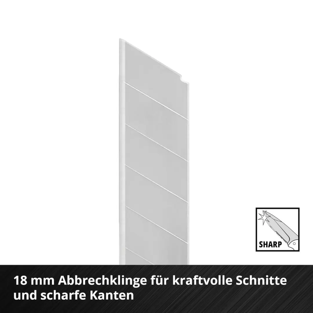 Einhell Afbreekmesjesset 10-delig 18mm - Gehard metaal - afbeelding 6 van 6