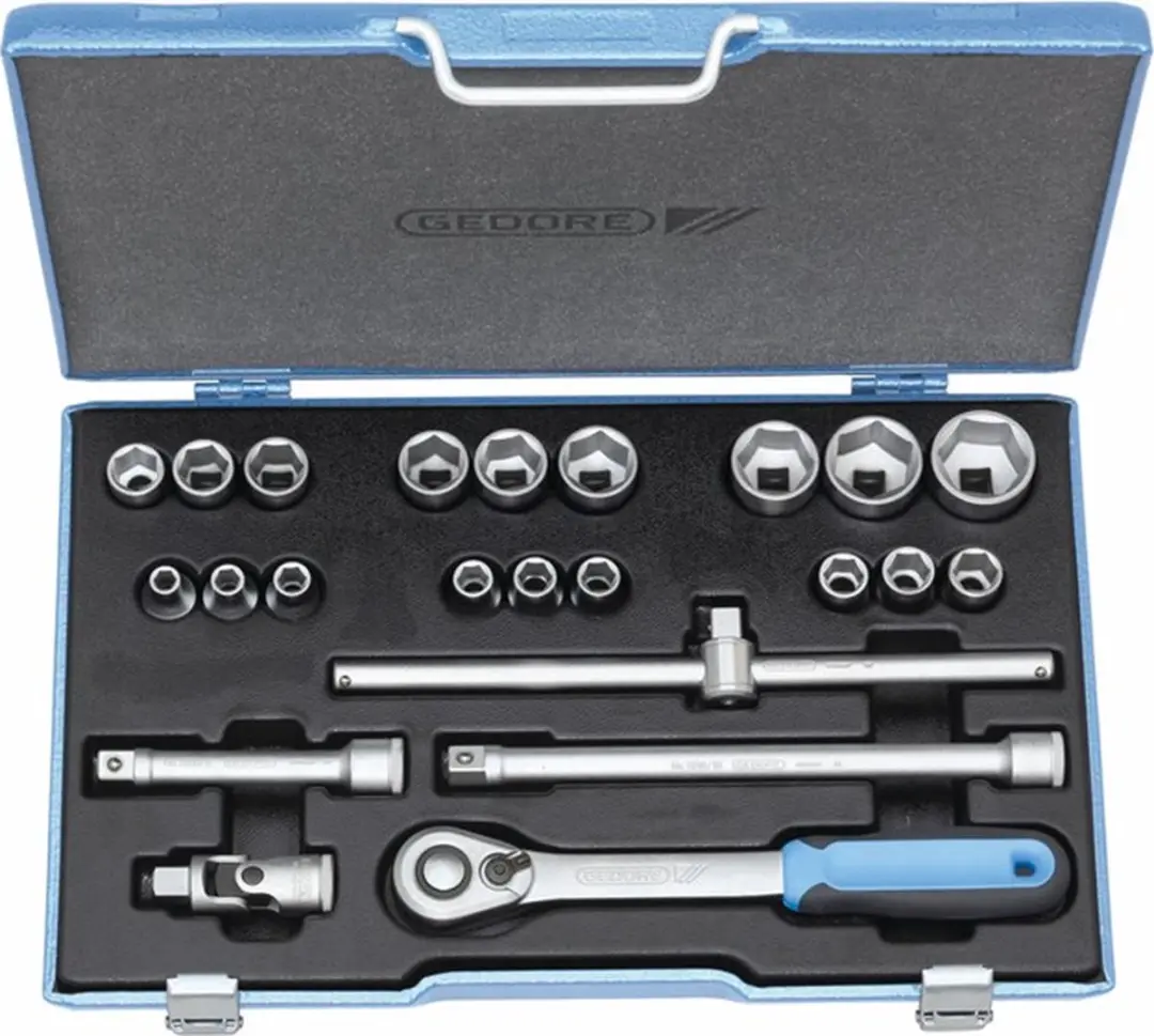 Gedore Dopsleutelset 1/2" 8-32mm 23-delig - Wit