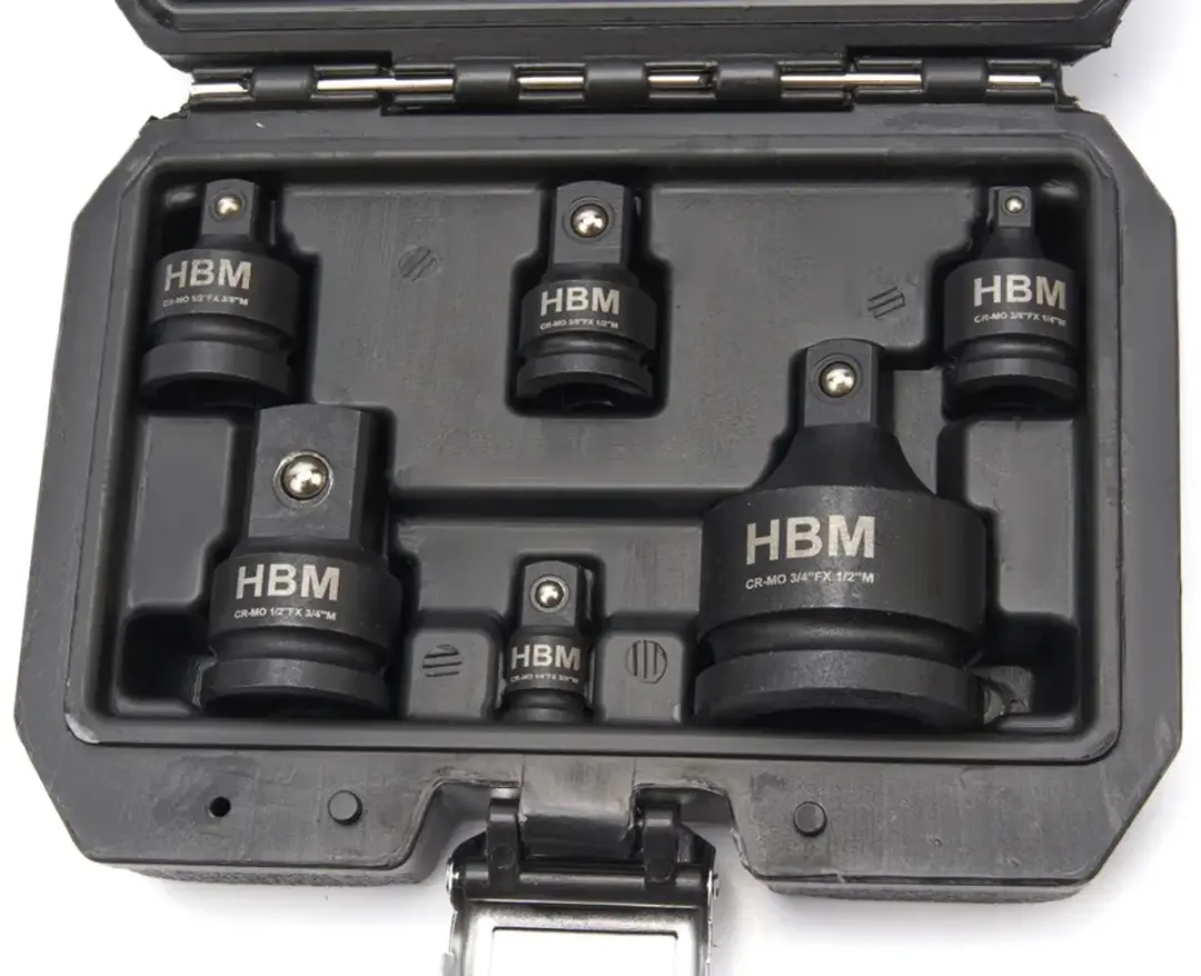 HBM Kracht Adapterset 6-delig - 10mm - Zwart