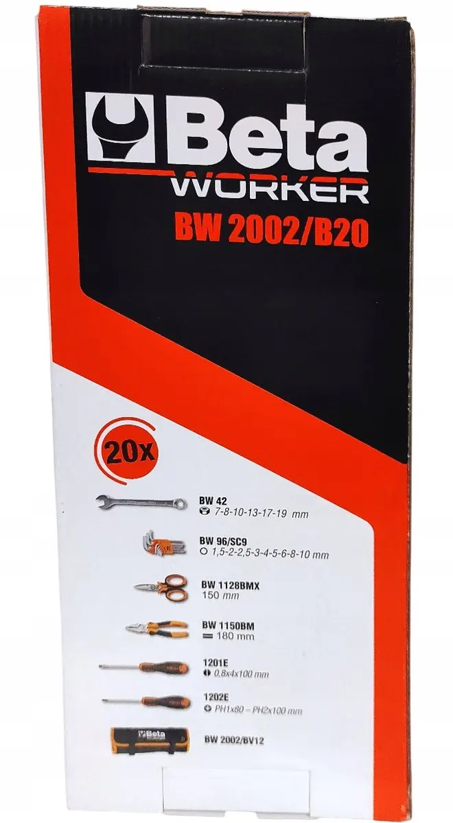 Beta Worker BW 2002/B20 Gereedschapsset - 20-delig - Oranje/Zwart