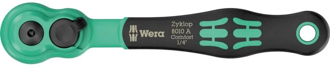 Wera 8010 A Zyklop Ratelsleutel 1/4" - 144 Tanden - Kleurloos