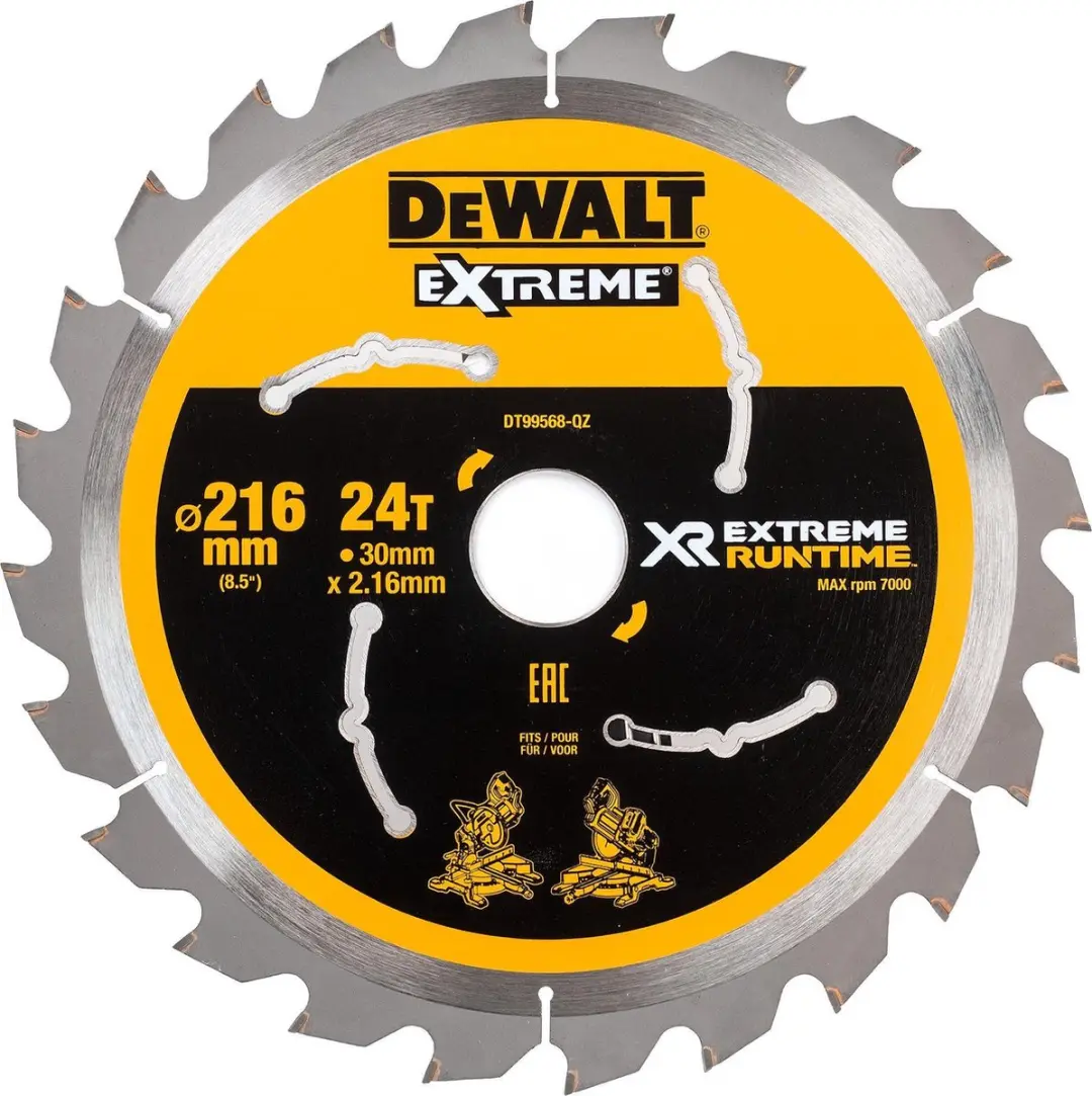 DeWalt CSB 216mm 30mm 24T Metaal Zaagblad