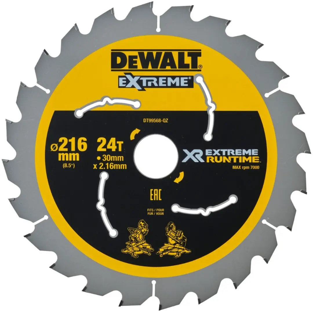 DeWalt CSB 216mm 30mm 24T Metaal Zaagblad