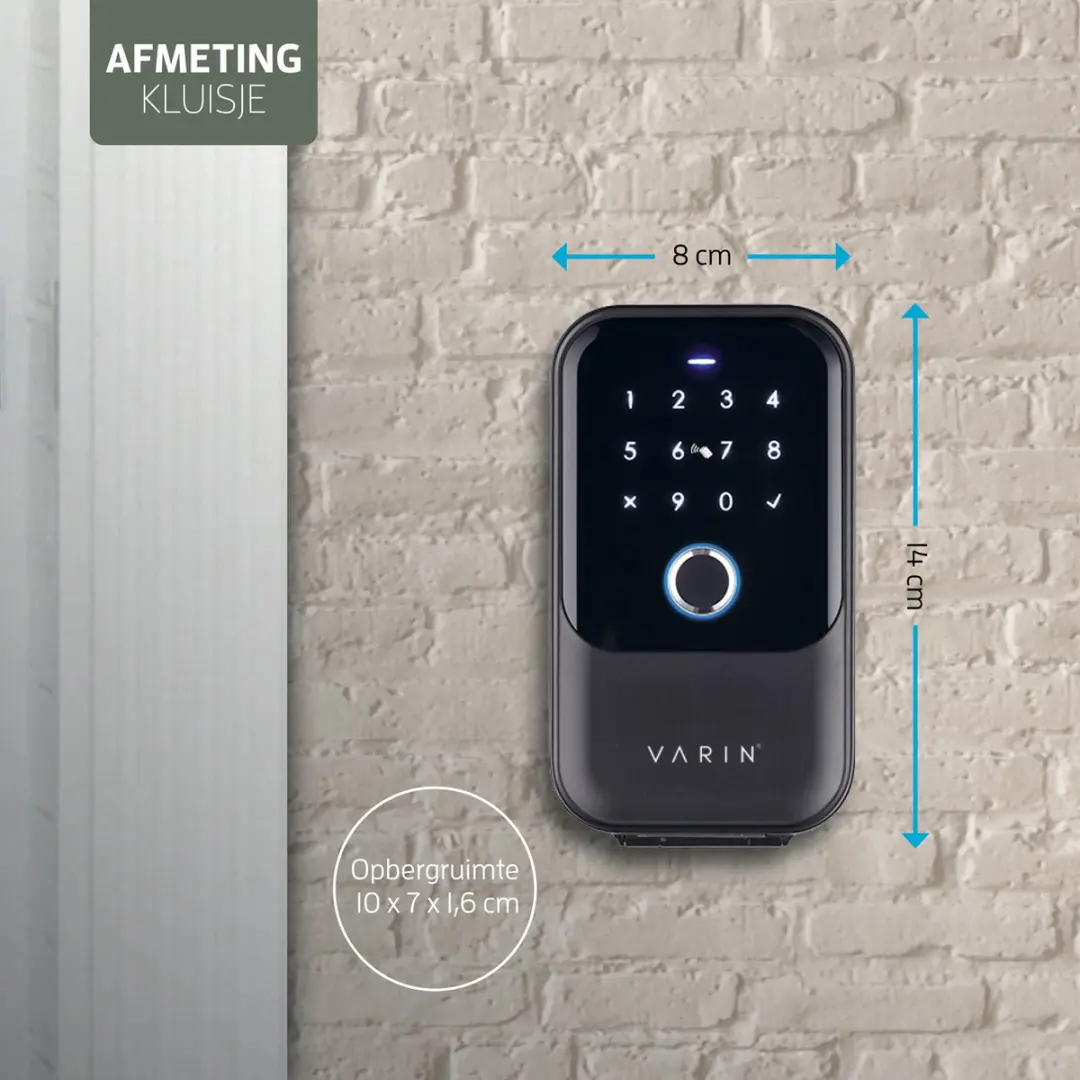 Varin Smart Sleutelkluis VA-F001 - Touchscreen & Bluetooth Gateway - Zwart
