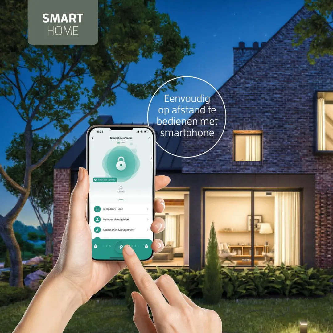 Varin Smart Sleutelkluis VA-F001 - Touchscreen & Bluetooth Gateway - Zwart - afbeelding 6 van 6