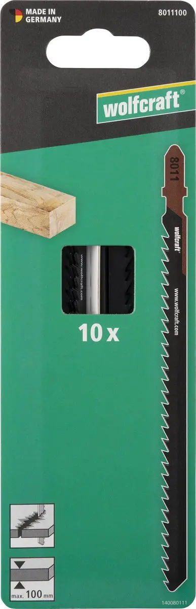 Wolfcraft Decoupeerzaagbladen HCS 100mm T-schacht - 10 Stuks