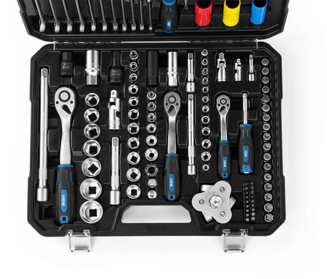 HBM 128-delige DoppenSet 1/4" - 4-13mm - Opbergkoffer