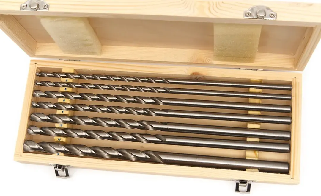 HBM Machines 7-delige Lange HSS TIN Gecoate Borenset