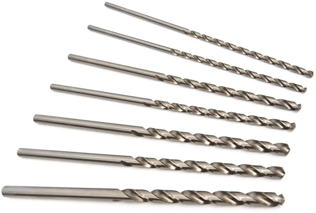 HBM Machines 7-delige Lange HSS TIN Gecoate Borenset