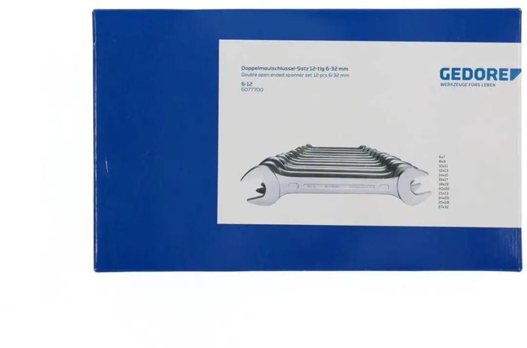 Gedore 6077700 Dubbele Steeksleutelset 12-delig 6-32mm