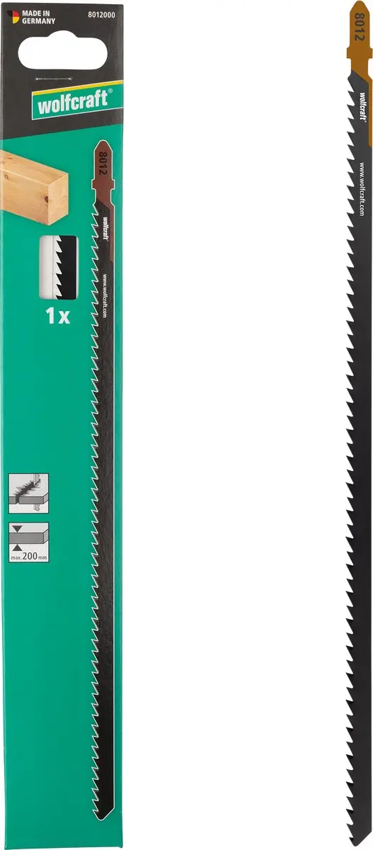 Wolfcraft Decoupeerzaagblad 200mm T-schacht - Hout - 8012000
