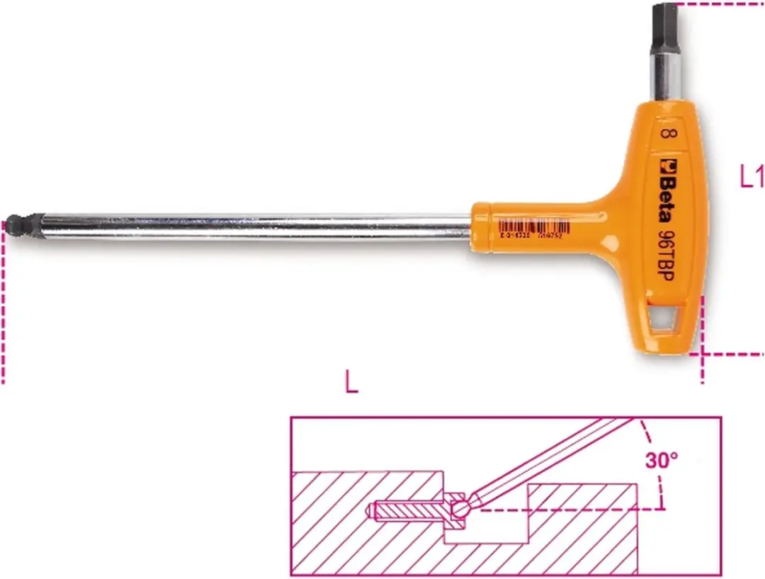 Beta Stiftsleutel 96TBP Kogelkop 3.0mm