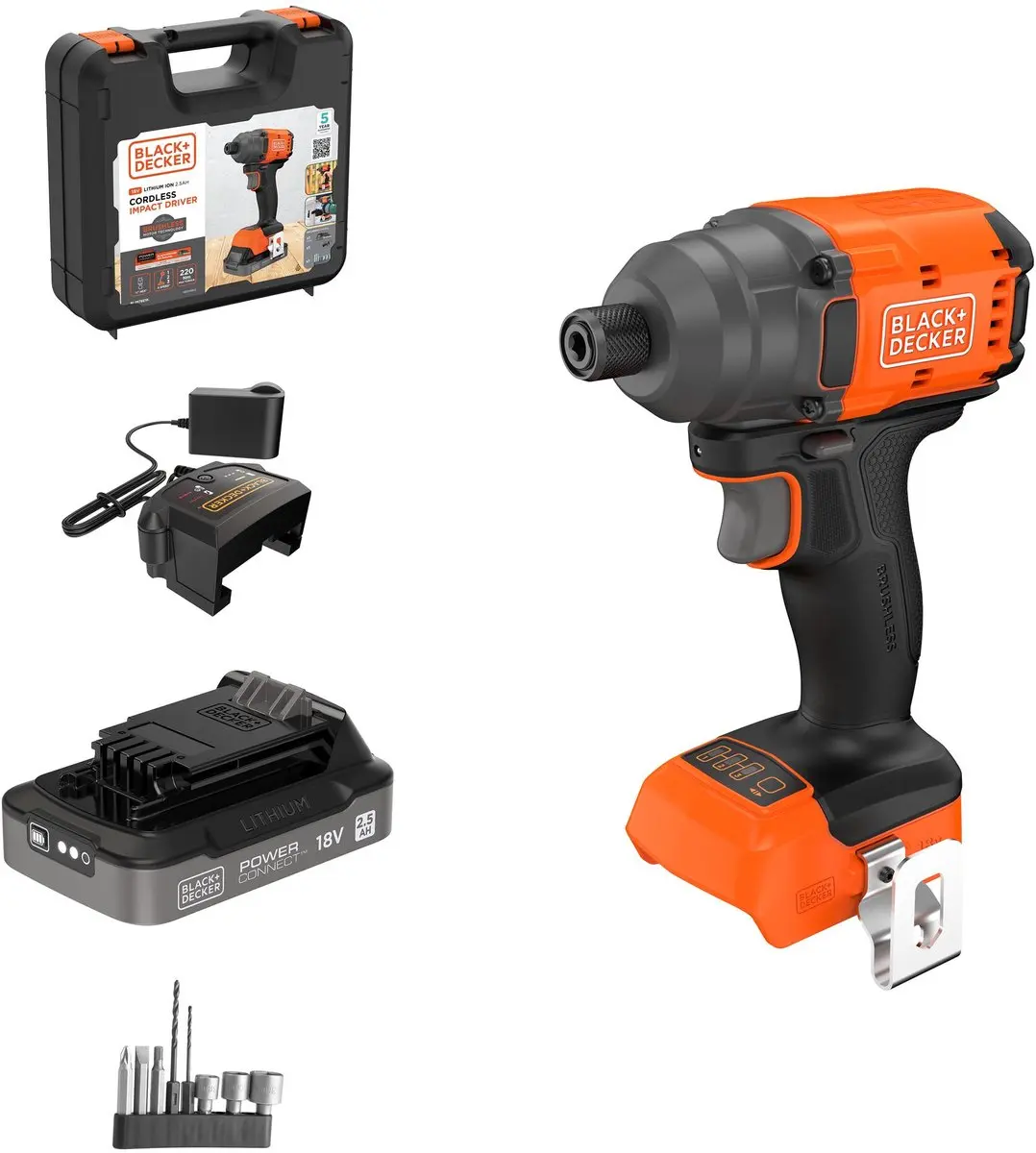 BLACK+DECKER BLIM78E1K-QW Slagschroevendraaier 18V
