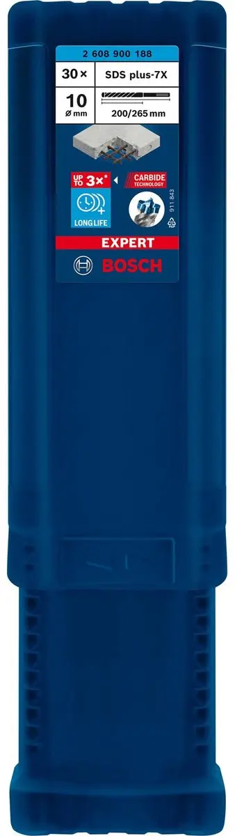 Bosch Professional EXPERT SDS plus-7X Hamerboor 10x200mm - 30 Stuks