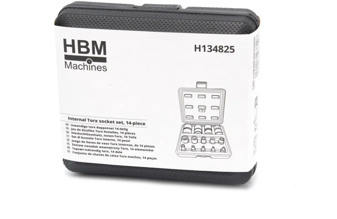 HBM 14-delige 1/2" ChromeVanadium Inbusset H4-H19 - Inclusief koffer