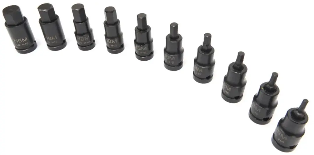 HBM 14-delige 1/2" ChromeVanadium Inbusset H4-H19 - Inclusief koffer
