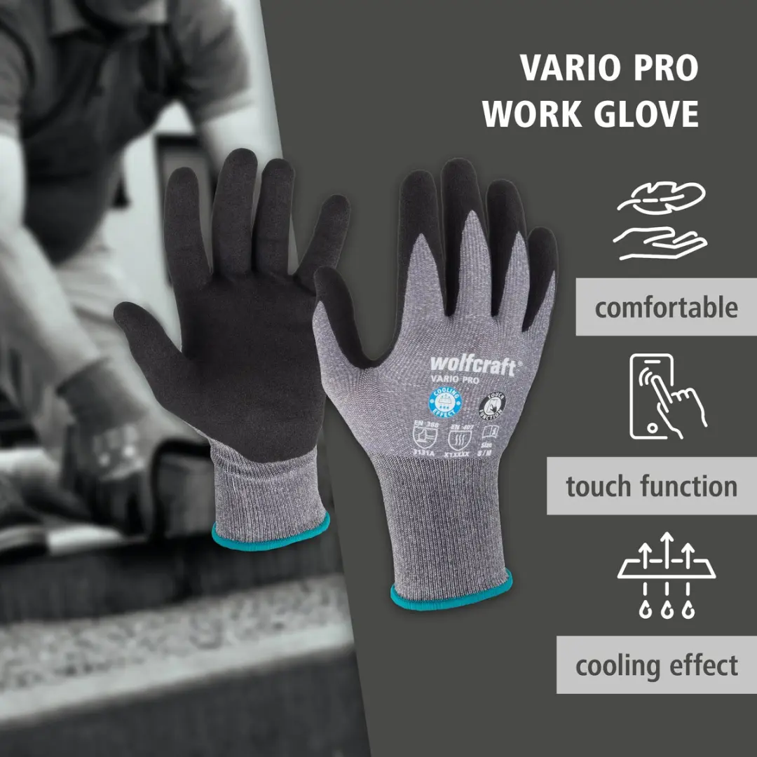Wolfcraft Thermatech Nitril Werkhandschoenen M