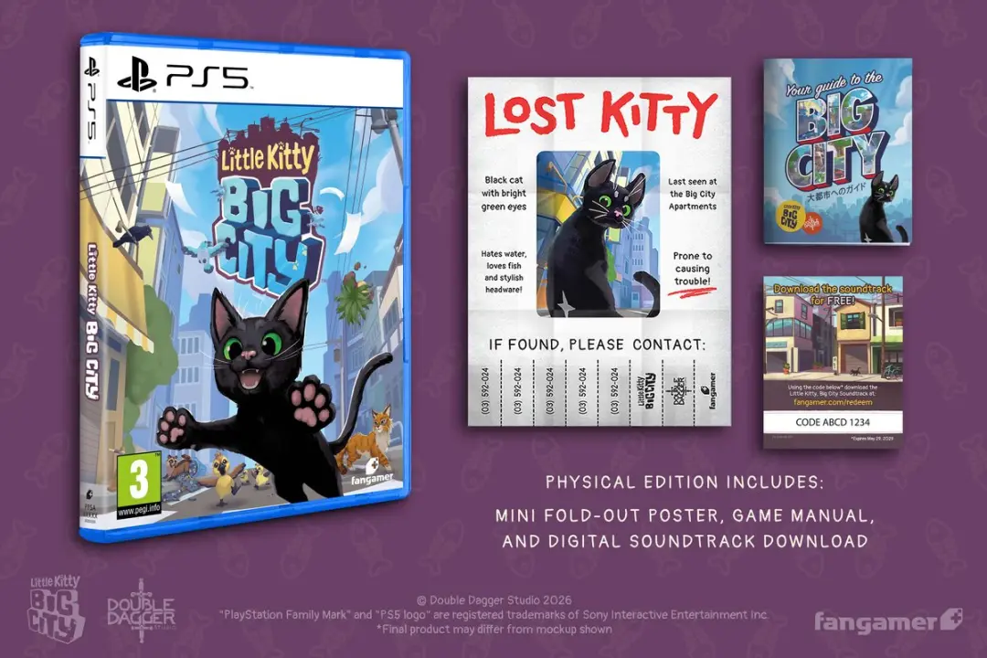 Mindscape Little Kitty, Big City PS5 - Poster Artbook
