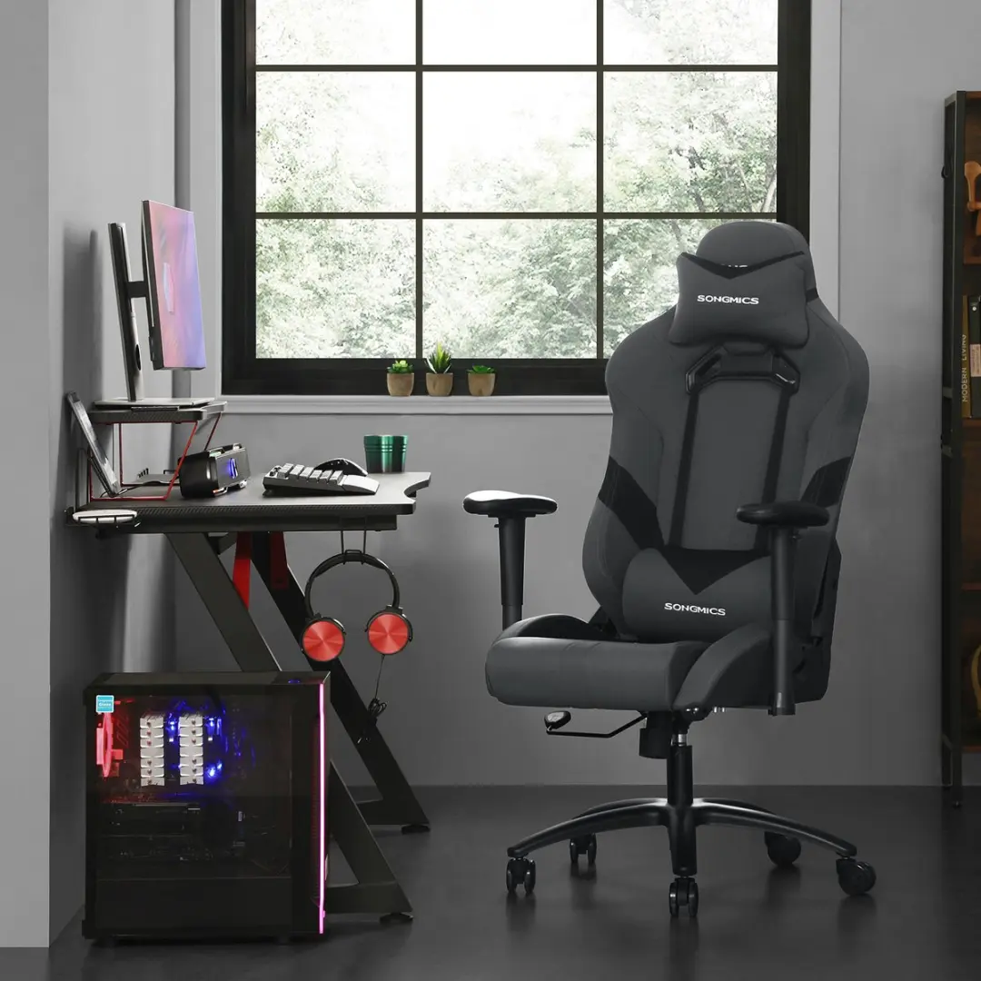 Songmics RCG13GV2 Gamingstoel - Grijs-Zwart