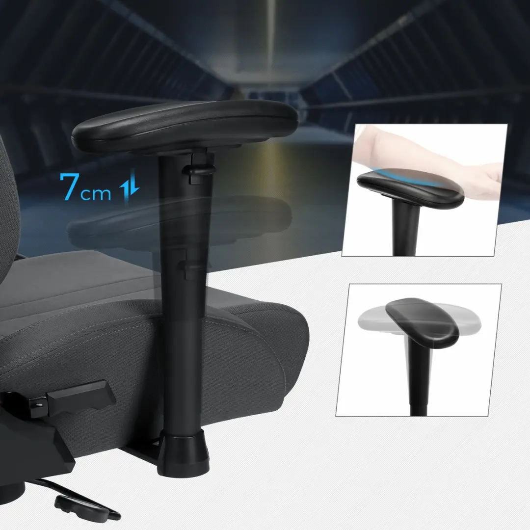 Songmics RCG13GV2 Gamingstoel - Grijs-Zwart