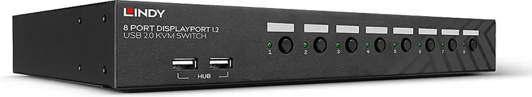 Lindy 39540 KVM-switch 8 Poorten DisplayPort - 4K