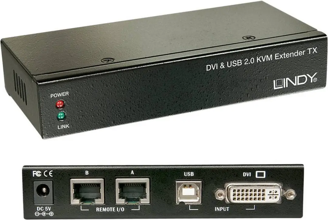 Lindy 39377 KVM-extender DVI - 1920x1200 - 2x USB 2.0