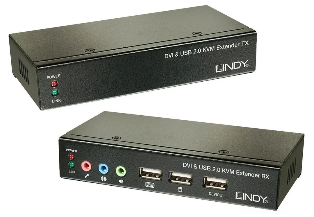 Lindy 39377 KVM-extender DVI - 1920x1200 - 2x USB 2.0