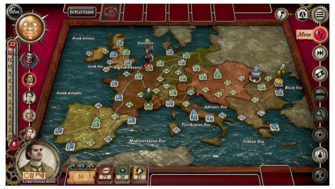 Sony Fury of Dracula Boardgame Digital Edition
