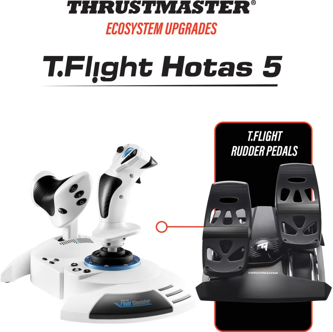 Thrustmaster T.Flight Hotas 5 MSFS Edition - Simulatiecontroller - 14 Knoppen - Wit/Zwart