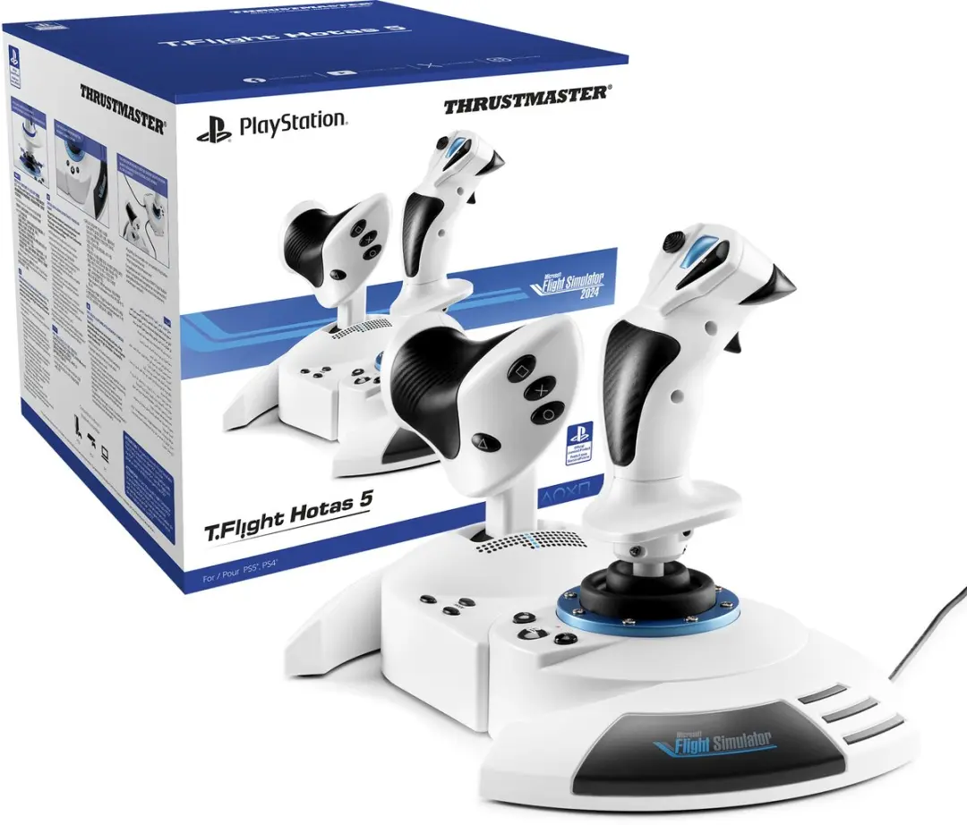 Thrustmaster T.Flight Hotas 5 MSFS Edition - Simulatiecontroller - 14 Knoppen - Wit/Zwart