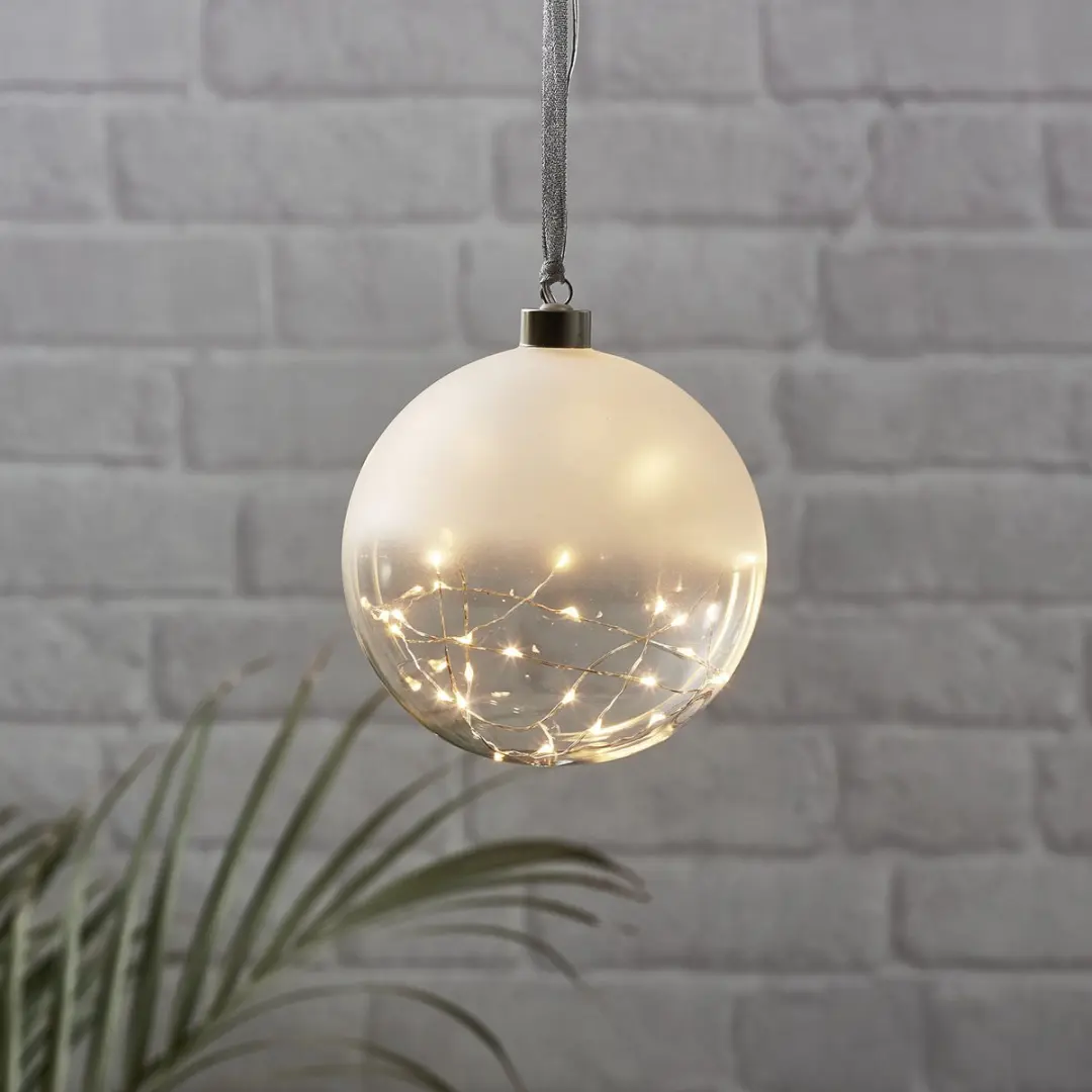 Star Trading Glass Bauble Glow Lichtdecoratie - 30 LED - 15cm