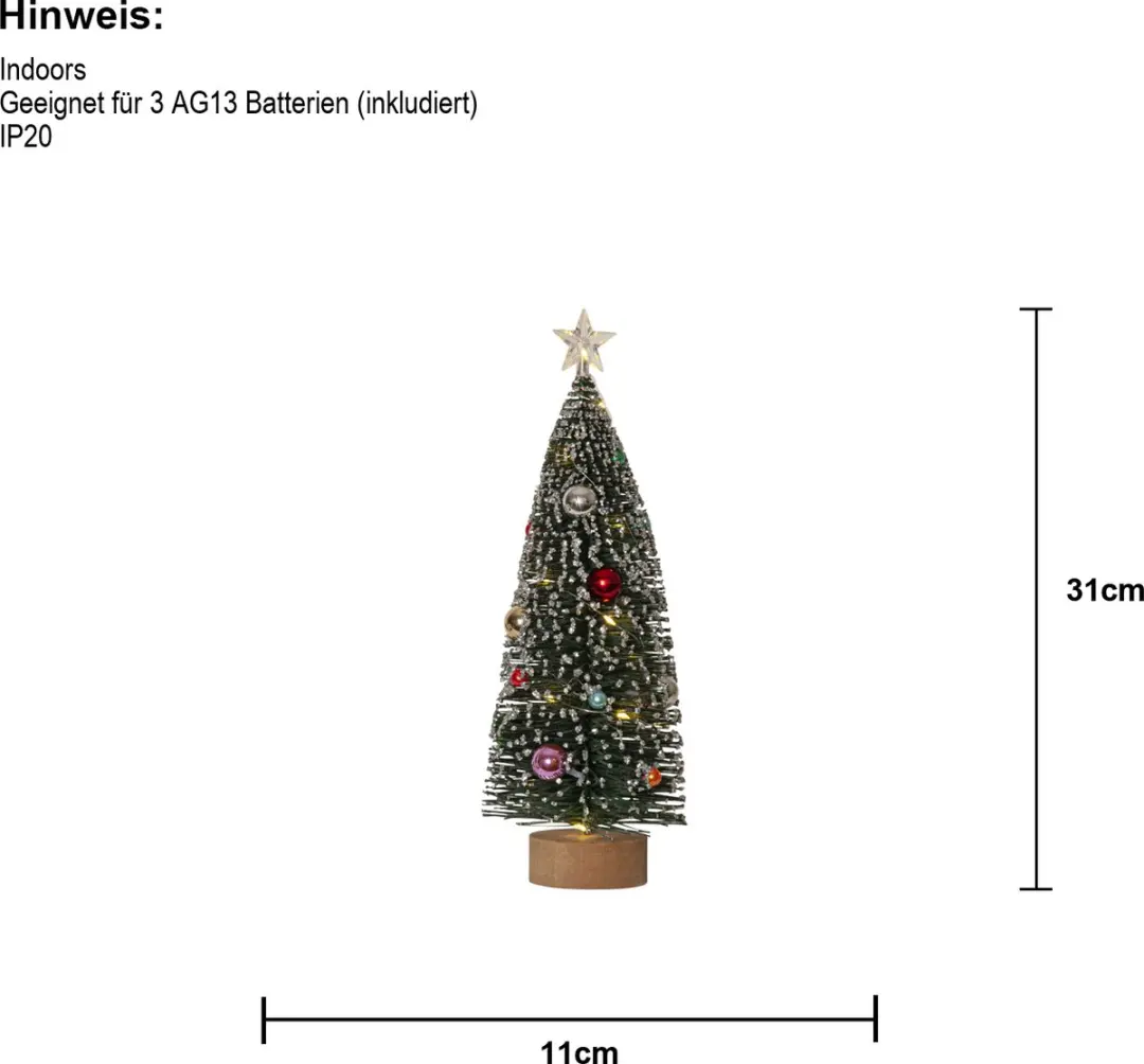 Star Trading Decorini Kerstboom 31cm - LED, groen