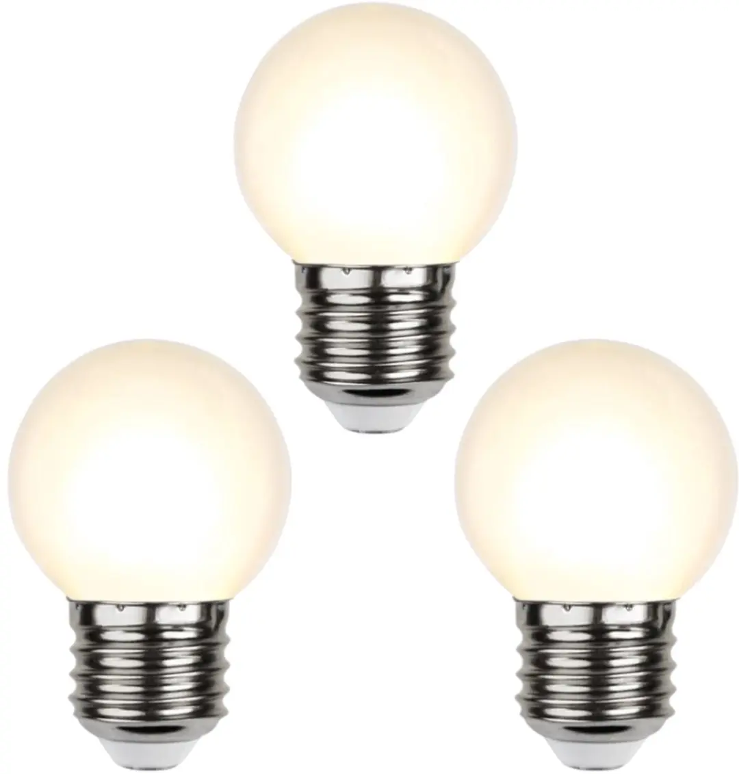 Star Trading Prikkabel Kogellamp E27 1W - 3 Stuks - afbeelding 2 van 6