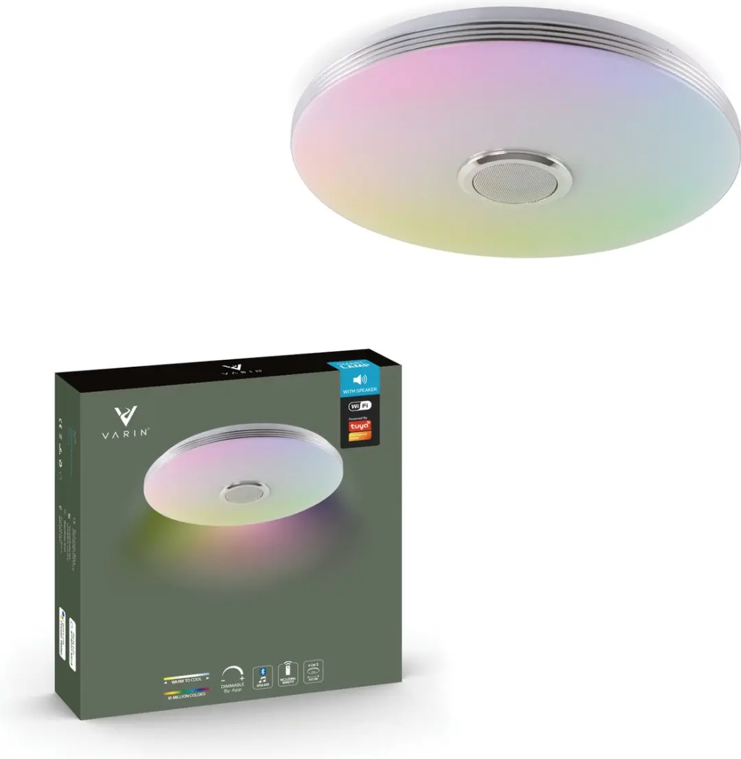 Varin LED Plafondlamp Tuya Wifi Bluetooth Speaker Ø40cm