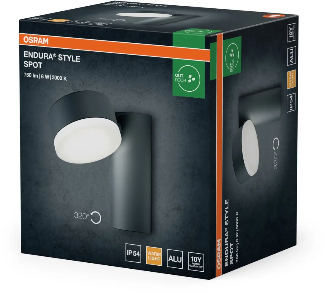 Osram Endura Style LED Buitenlamp 8W - Donkergrijs