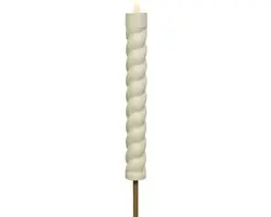 Lumineo Solar Fakkels Swirl - H90cm - Wit