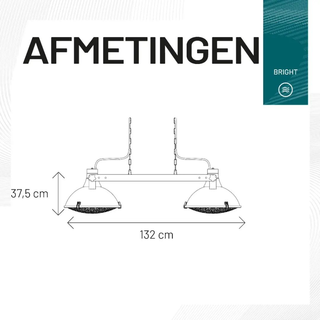 Sunred Indus II Terrasverwarmer Halogeen 3000W - Zwart