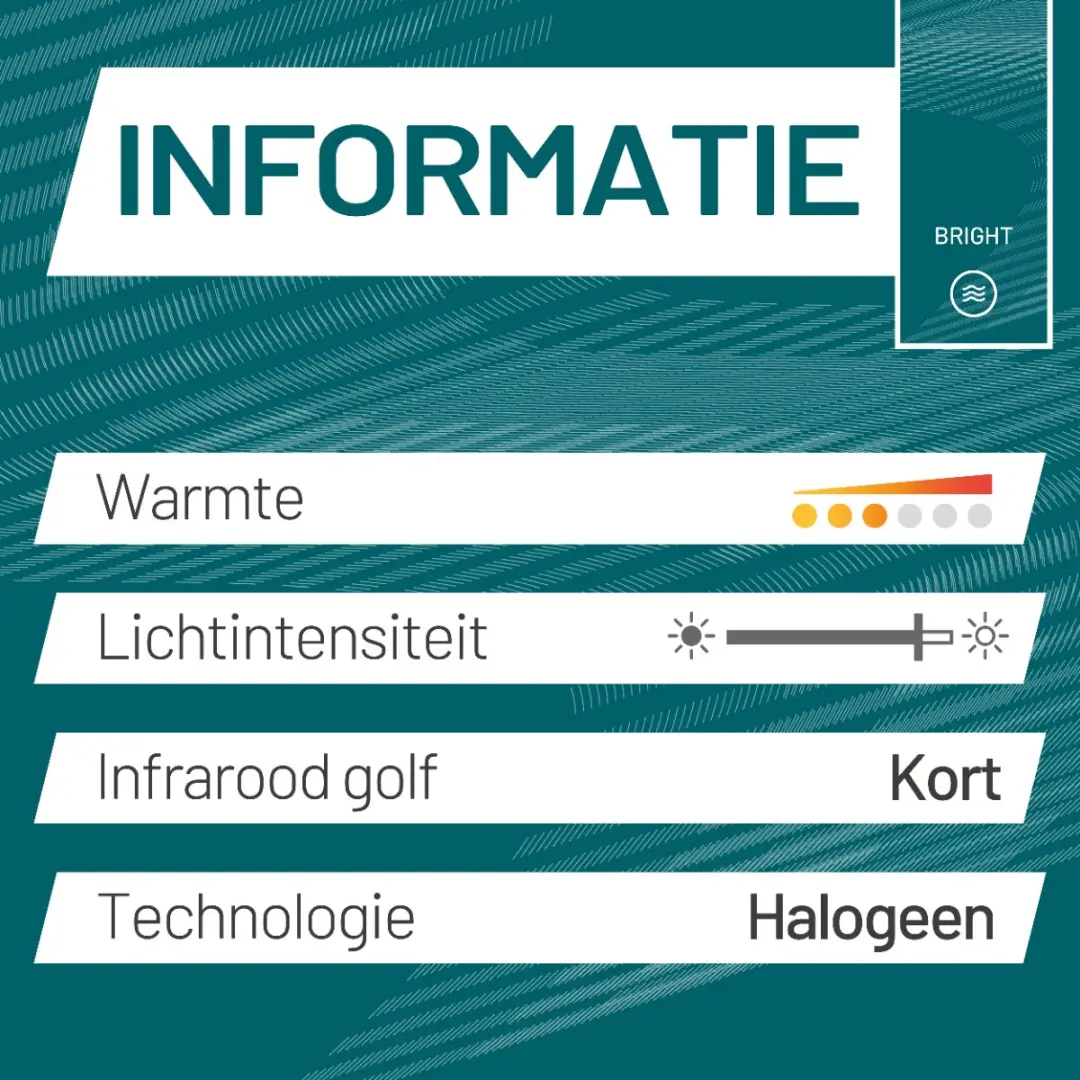 Sunred Indus II Terrasverwarmer Halogeen 3000W - Zwart