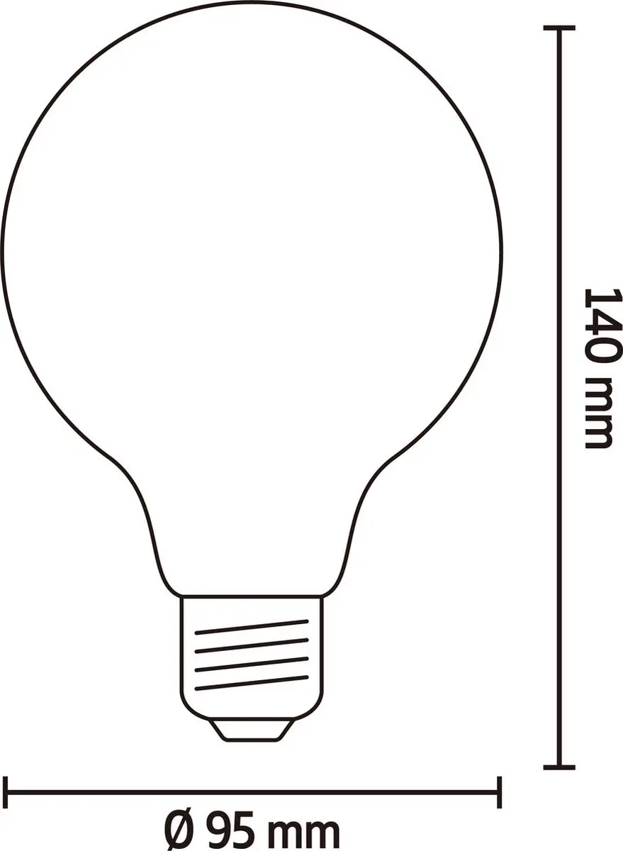 Philips LED Globelamp G95 4W 840lm - Warm wit 2700K