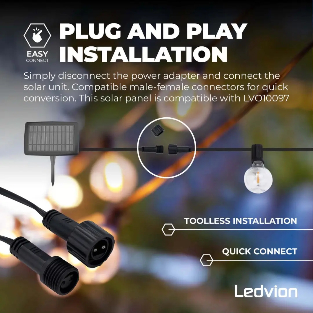 LEDVION Solar LED Paneel 3W 30x30cm - IP44