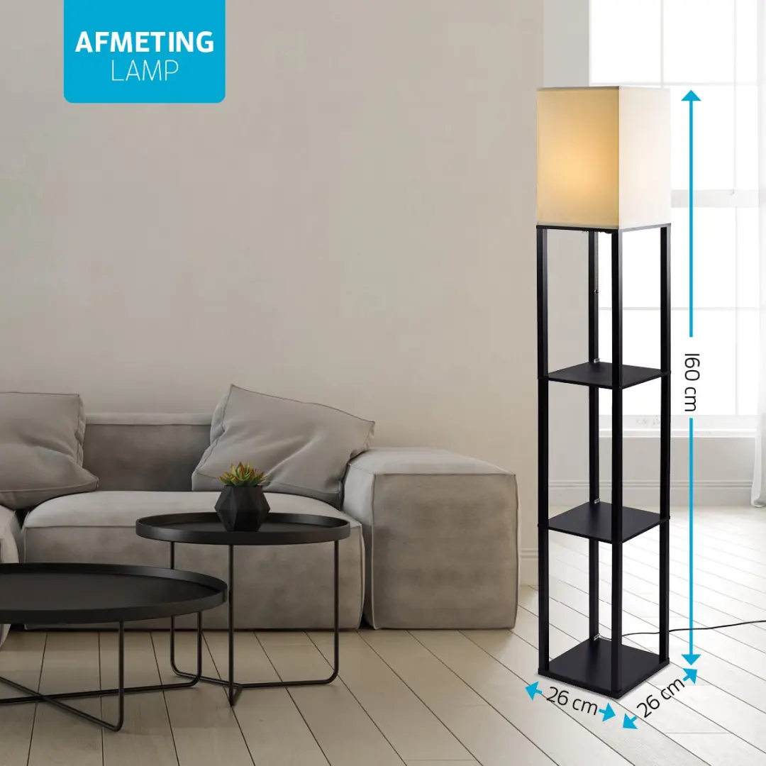Varin Vloerlamp 10 Lichtpunten - Zwart - Smart LED 1800K