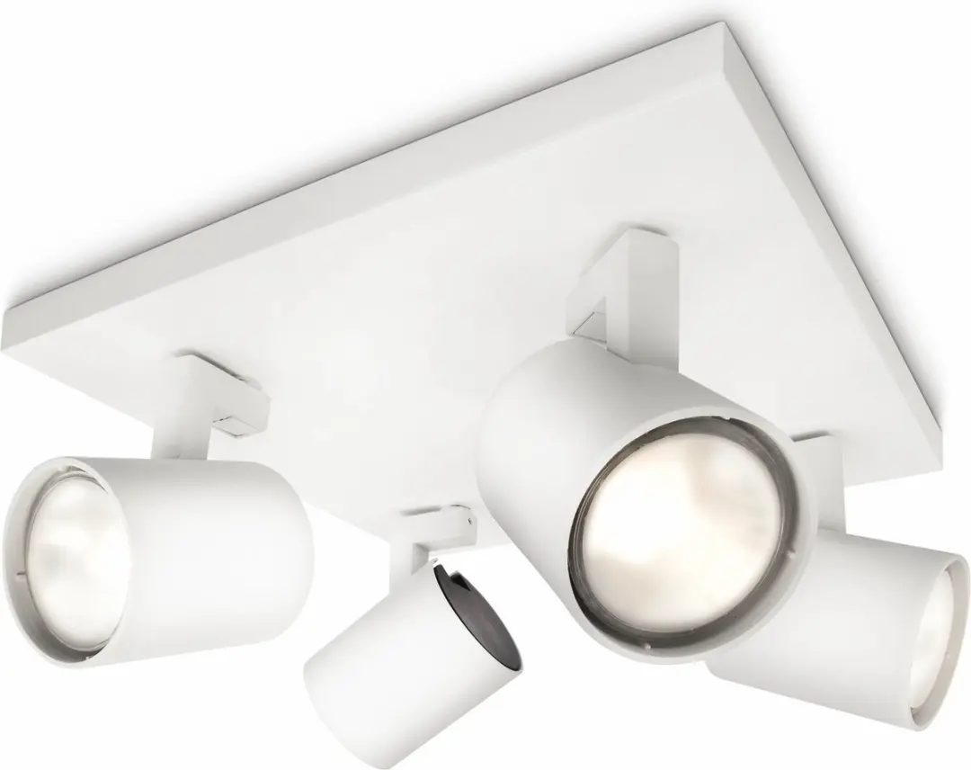 Philips Runner Opbouwspot 4x GU10 Warmwit 2700K - Wit
