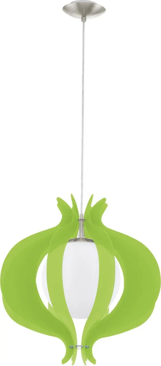 Eglo Tallego Hanglamp 1 Licht Ø420mm Nikkel-Mat Groen/Wit