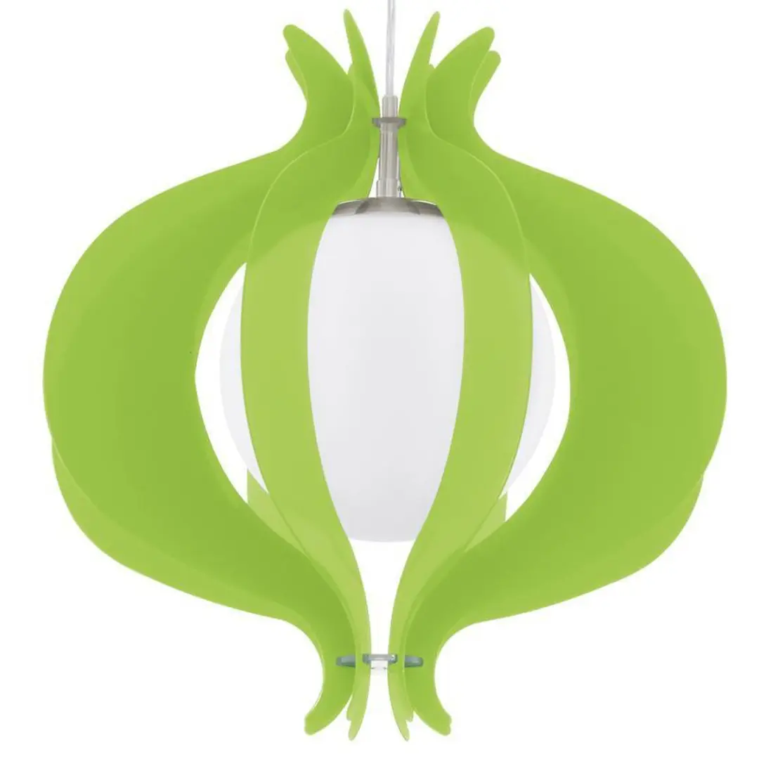Eglo Tallego Hanglamp 1 Licht Ø420mm Nikkel-Mat Groen/Wit - afbeelding 4 van 6